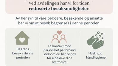 Lenke til artikkel: Viktig informasjon til besøkende på Alderstun